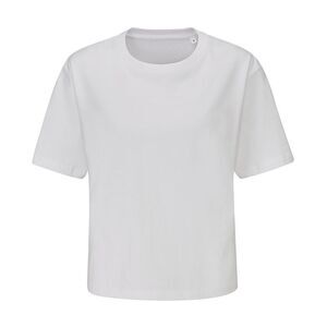 Mantis Womens/Ladies Heavy Crop T-Shirt / White
